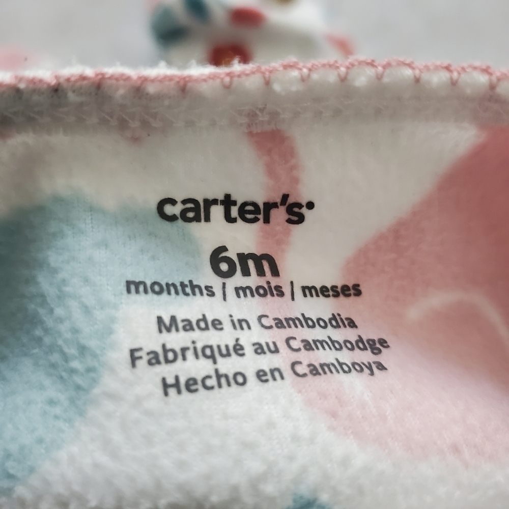 Carter's 3-Pack Girls Fleece Zip Footie Winter‎ Pajamas - Picture 8 of 11